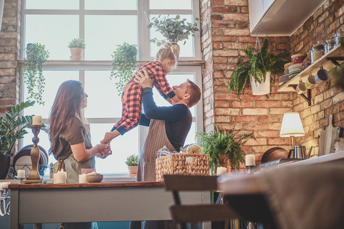 Family in the kitchen
