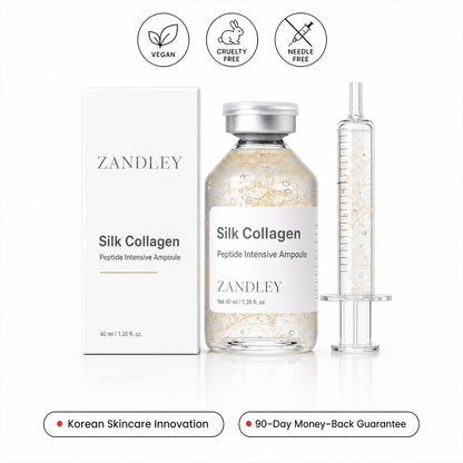 SilkGlow Korean collagen ampoule with box and needle-free syringe