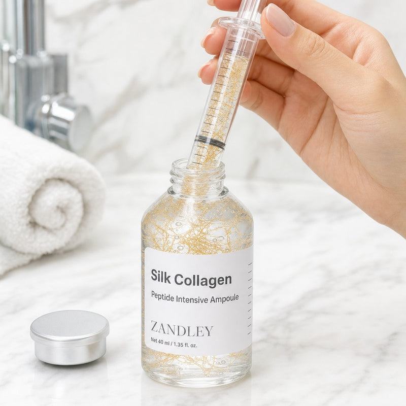 Draw the serum from the ampoule with the needle-free syringe