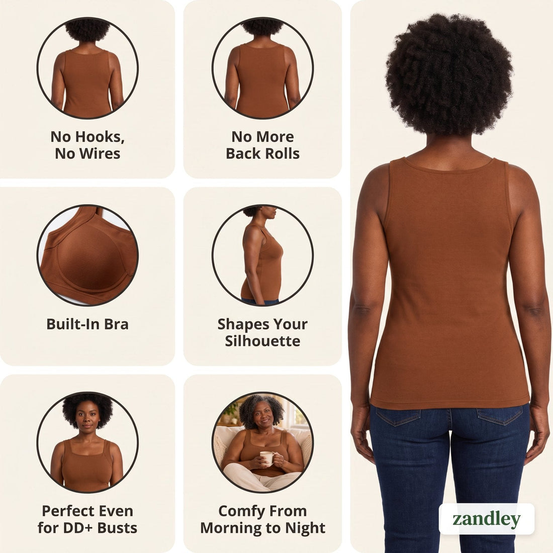 SoftHold Built-In Bra Comfort Shaper Tank
